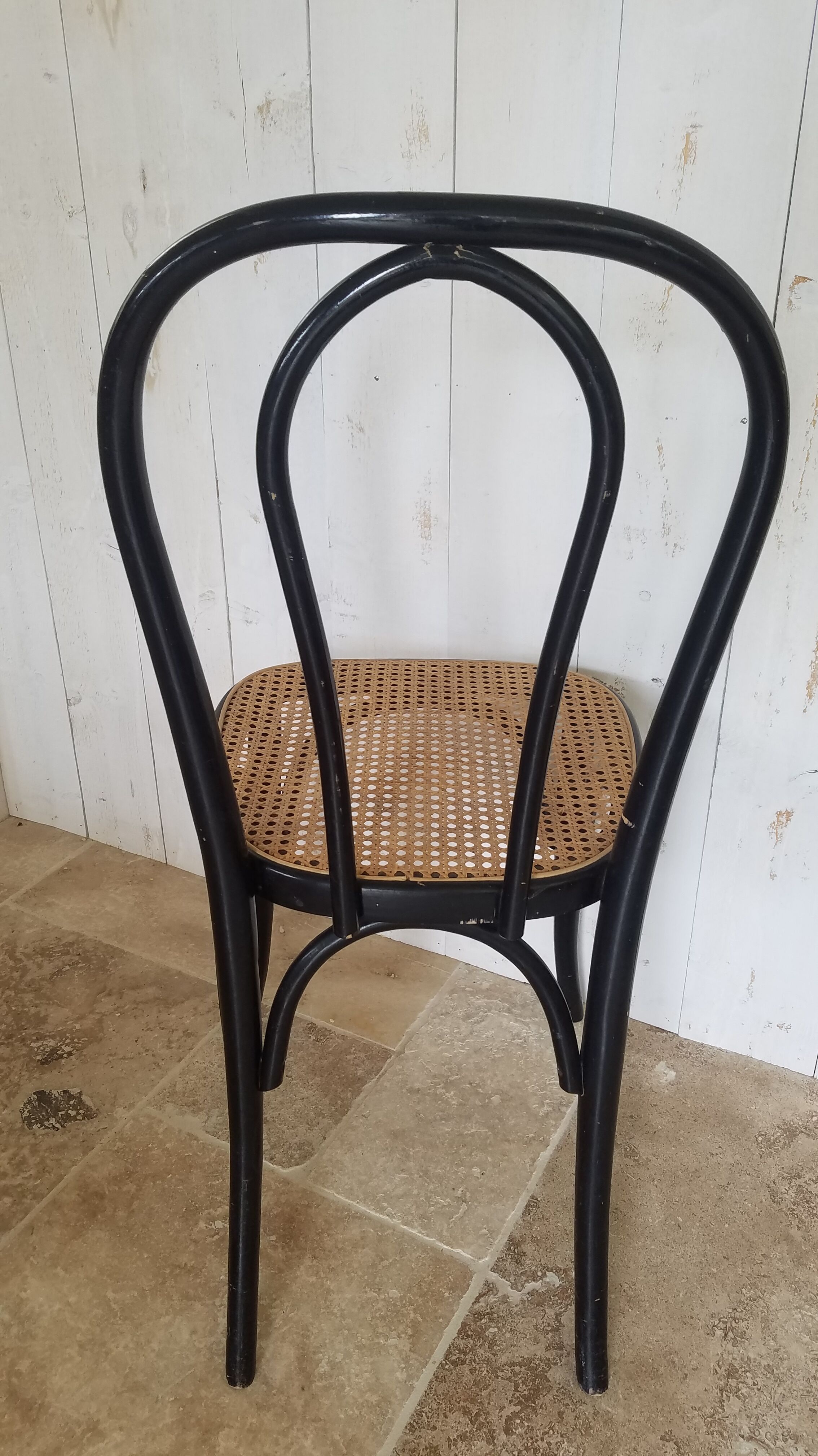 Sitting caning bistro chair