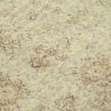 Handwoven antique anatolian beige carpet 200 cm x 284 cm