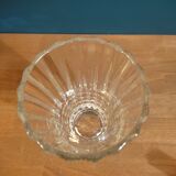 Vase en verre cristal moulé point de diamant