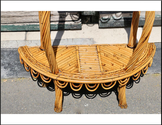 Bamboo and rattan console