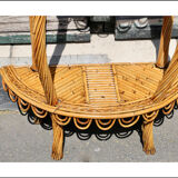 Console en bambou et en rotin