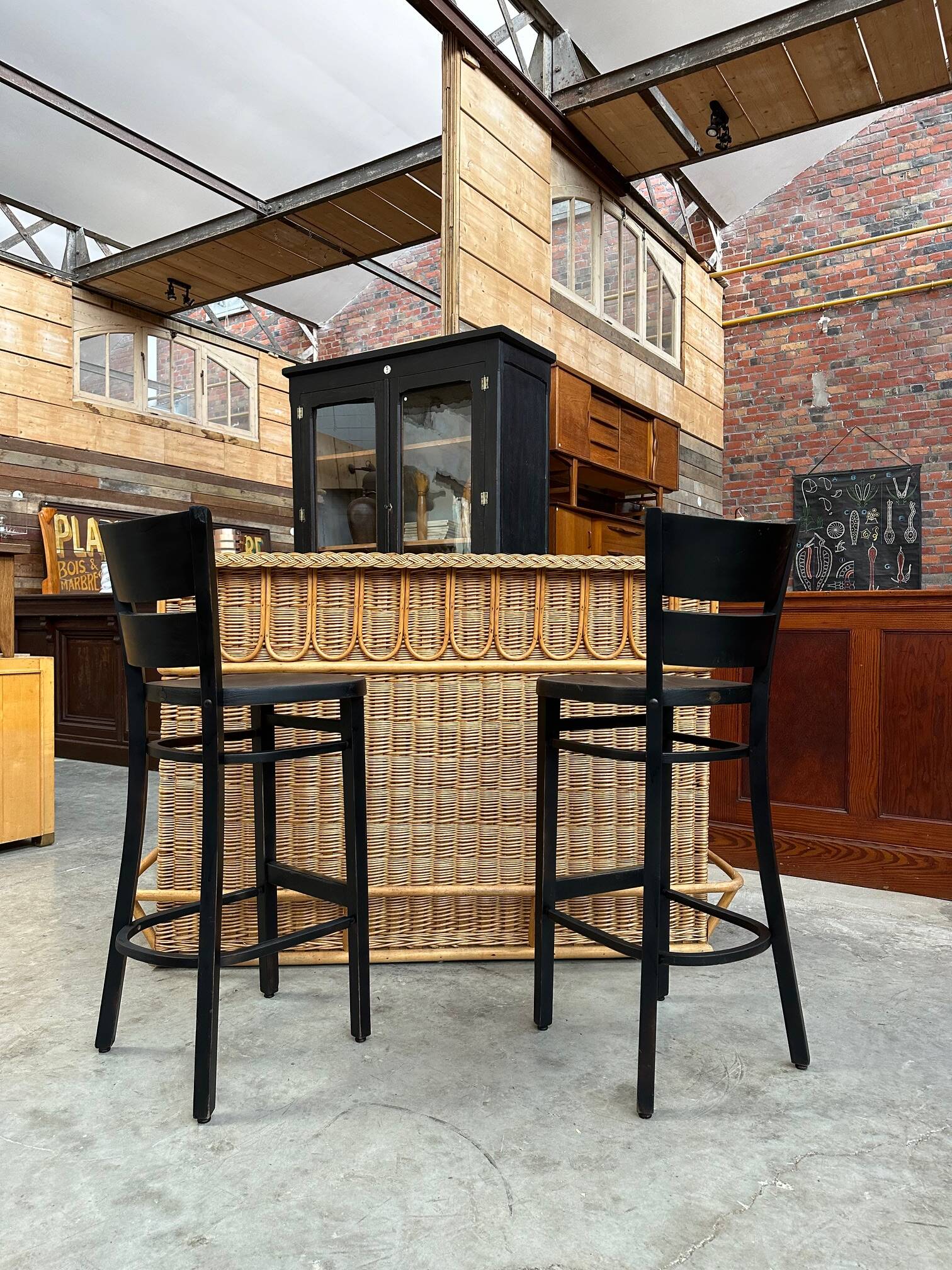 Rattan bar 70s