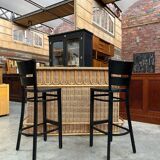 Rattan bar 70s