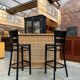Rattan bar 70s