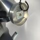 Pair of vintage brushed aluminum eyeball wall lamps