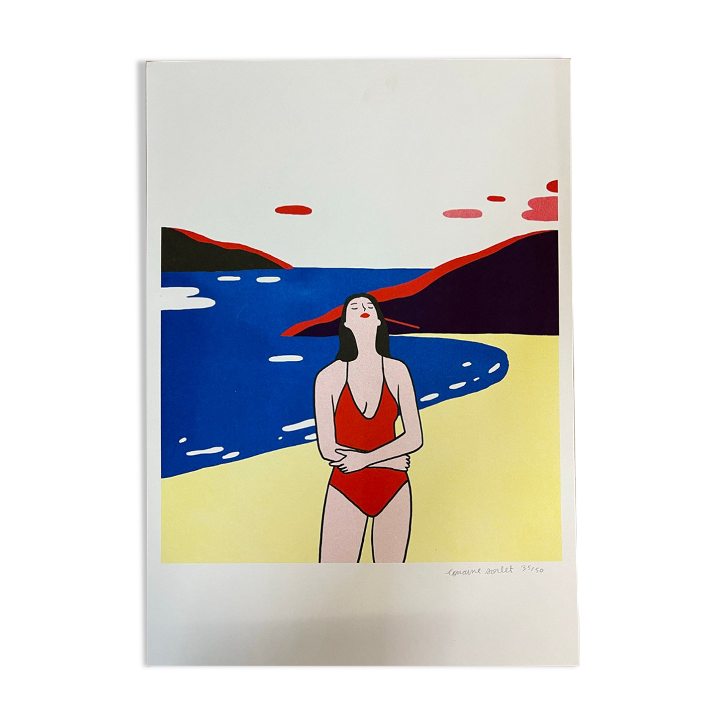 Illustration "Pose on the beach"