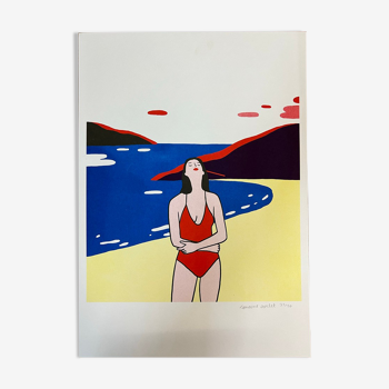 Illustration "Pose on the beach"