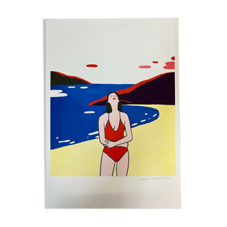 Illustration "Pose on the beach"