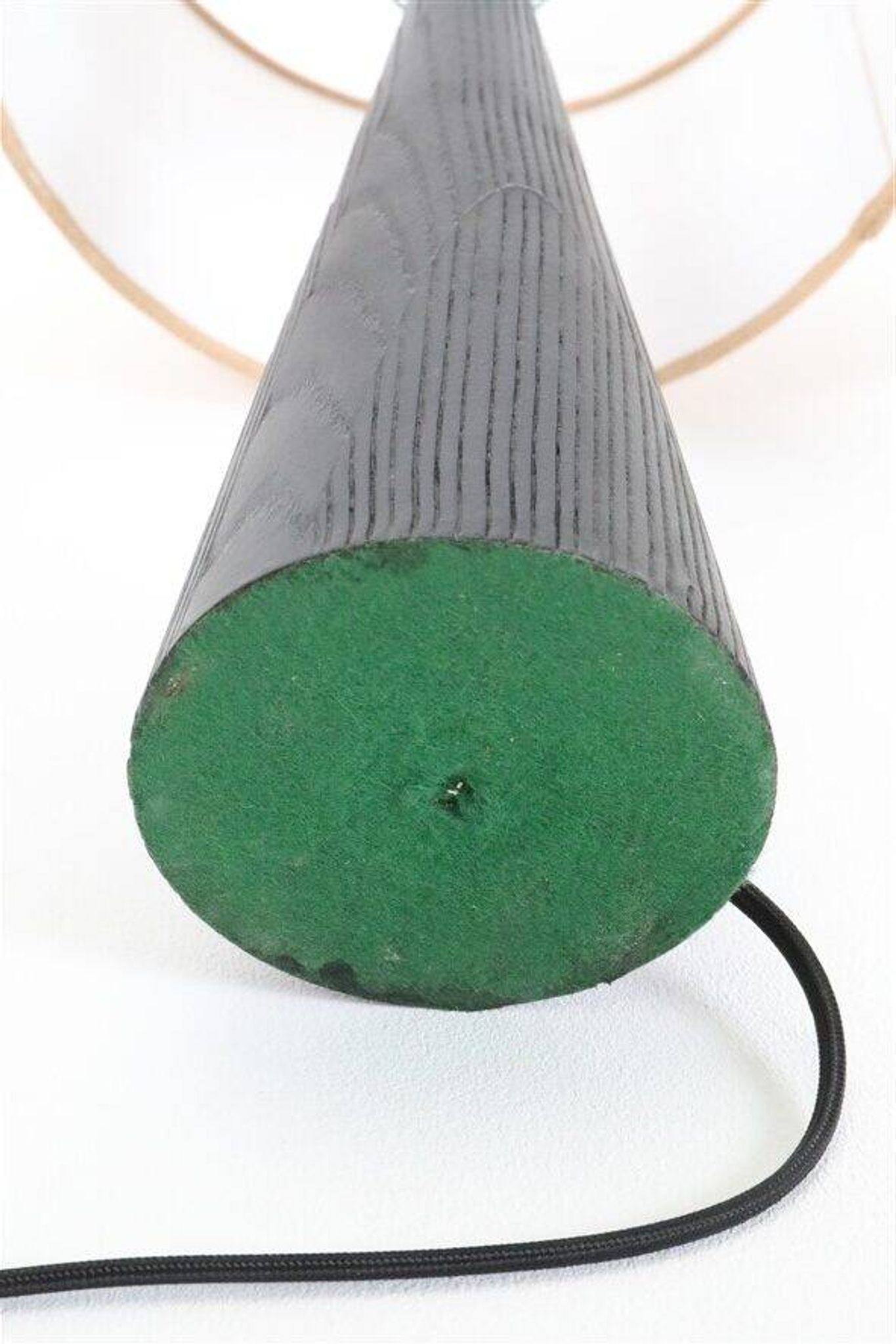 Rare black Theodor Skjøde Knudsen table lamp / Skjern / Mid-century Danish modern design / 1960s / 1970s