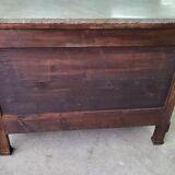 Empire commode in walnut with white marble top from the 19th century
