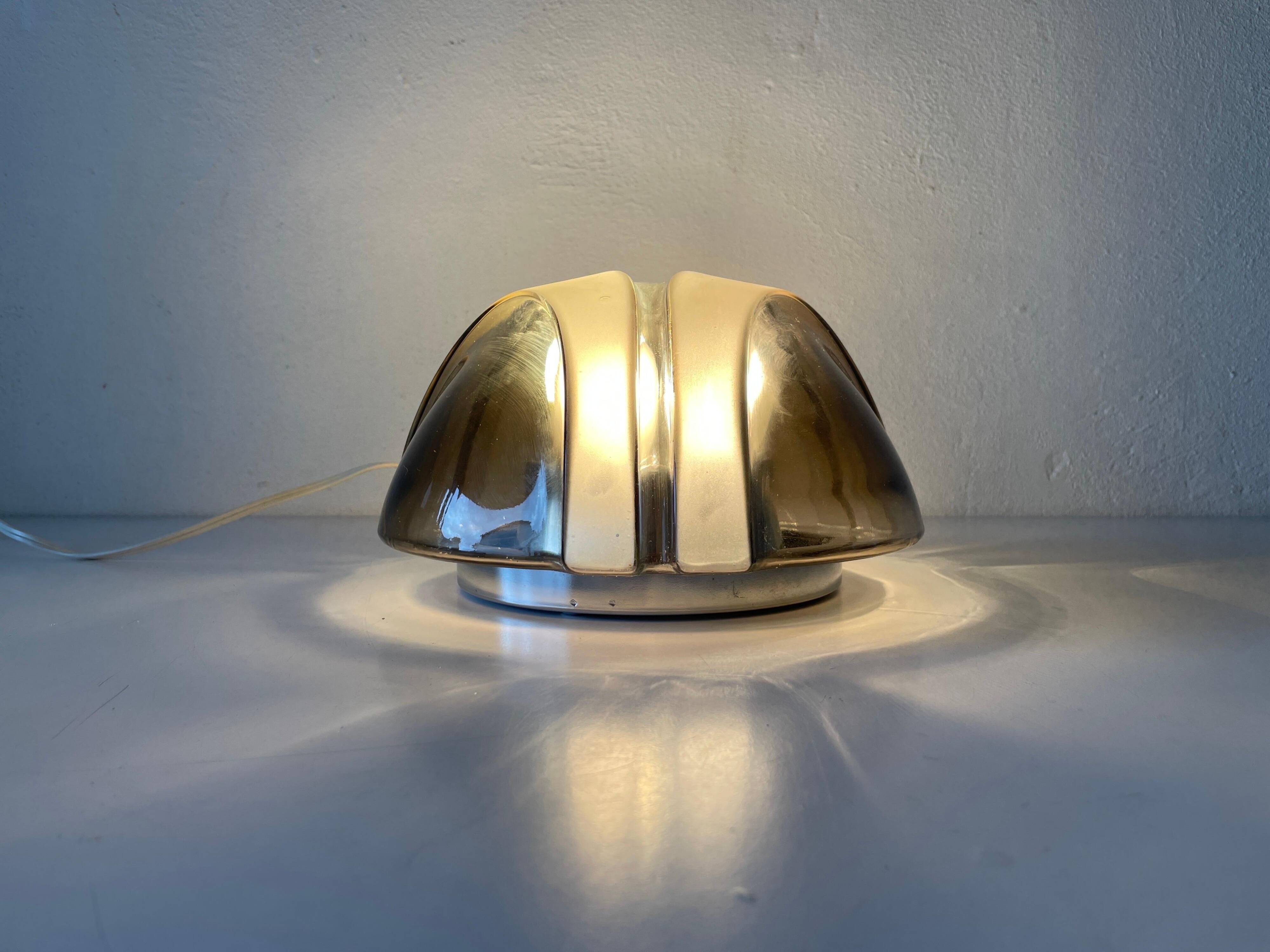 Wall lamp or flush mount in the shape of a dome by Hoffmeister Leuchten, 1960s, Germany.