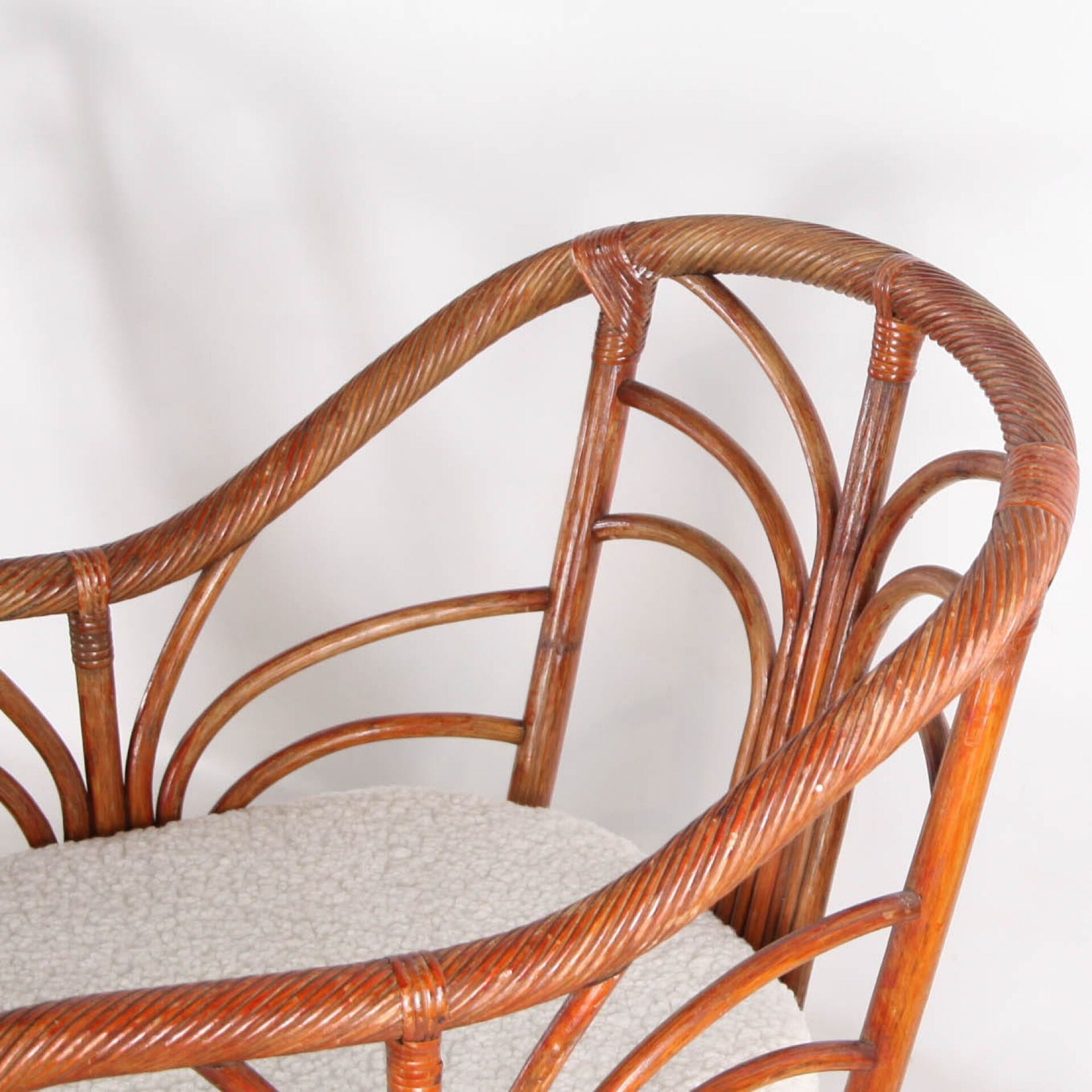 Pair of rattan armchairs