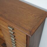 Vintage Dutch Oak Apothecary Sideboard / Filing Cabinet, 1950s