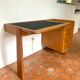 Solid oak desk Guillerme and Chambron 1960