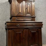 17th century walnut cabinet with recess, circa 1650-1680