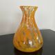 Vase en verre souflé orange soliflore