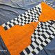 Handmade wool Beni Ouraine rug, size 100 x 200 cm