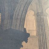 Large old wall frame in gilded wood