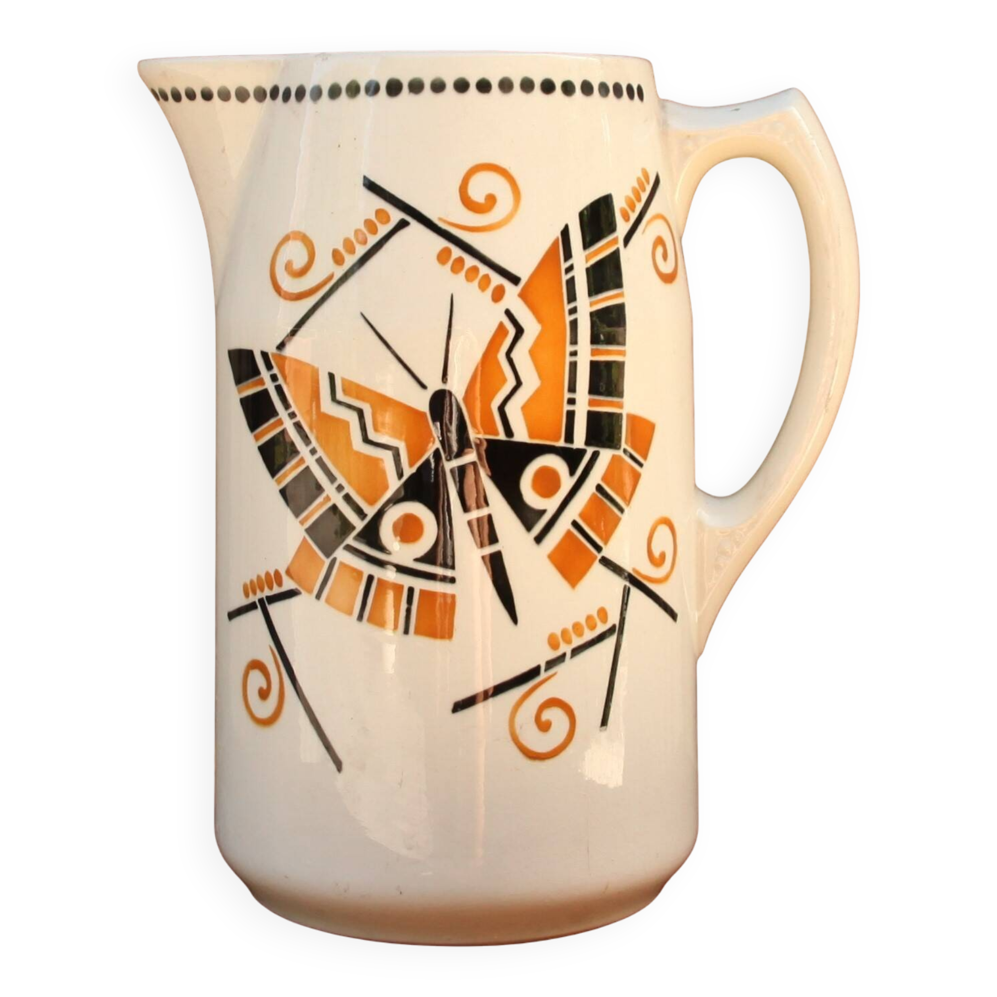 Badonvillier ceramic water carafe, butterfly model