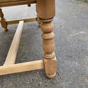 Renovated 19th-century oak extendable farmhouse dining table 160-240cm