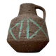 Brutalist German vase carafe from the mid-century by Cläre Zange and Karl Heinz Löffler for Krösselbach Keramik, 1960s.