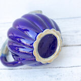 Pitcher carafe in blue ceramic