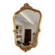 Antique gilded wall mirror, wood, Rocaille, Rococo, Louis XV, shell.