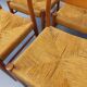 Set of 6 vintage teak Danish rope chairs Gessef Consorzio Sedie Friuli