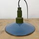 Industrial Blue Enamel Military Pendant Lamp with Cast Aluminium Top, 1960s