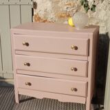 Small old chest drawers pink powder
