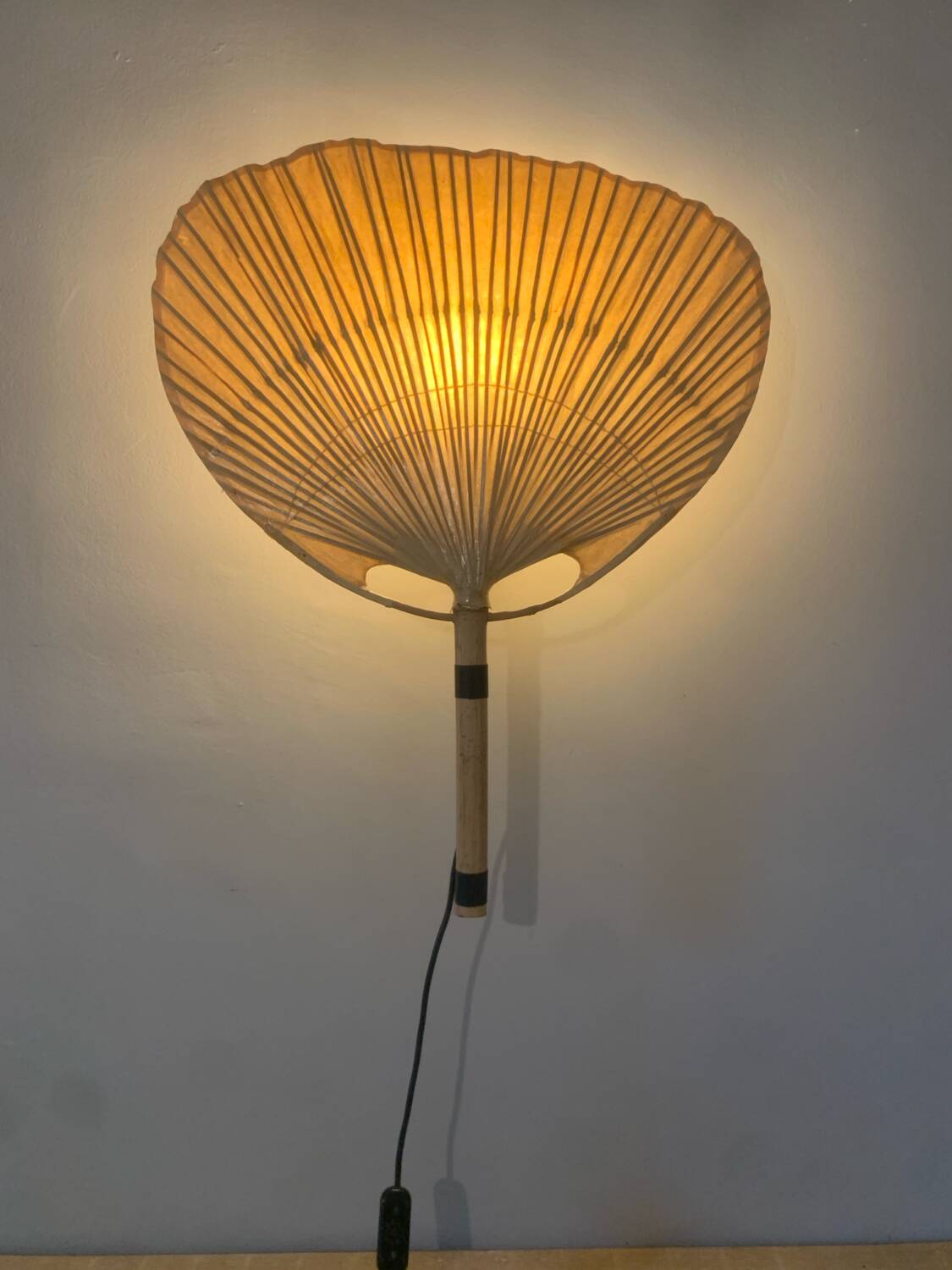 Uchiwa wall light pair by Ingo Maurer