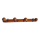 Wooden wall coat rack 4 hooks