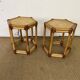 Pair of rattan bedside tables or end tables