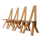 Chaises 'Chlacc' S45 par Pierre Chapo, France Années 1970