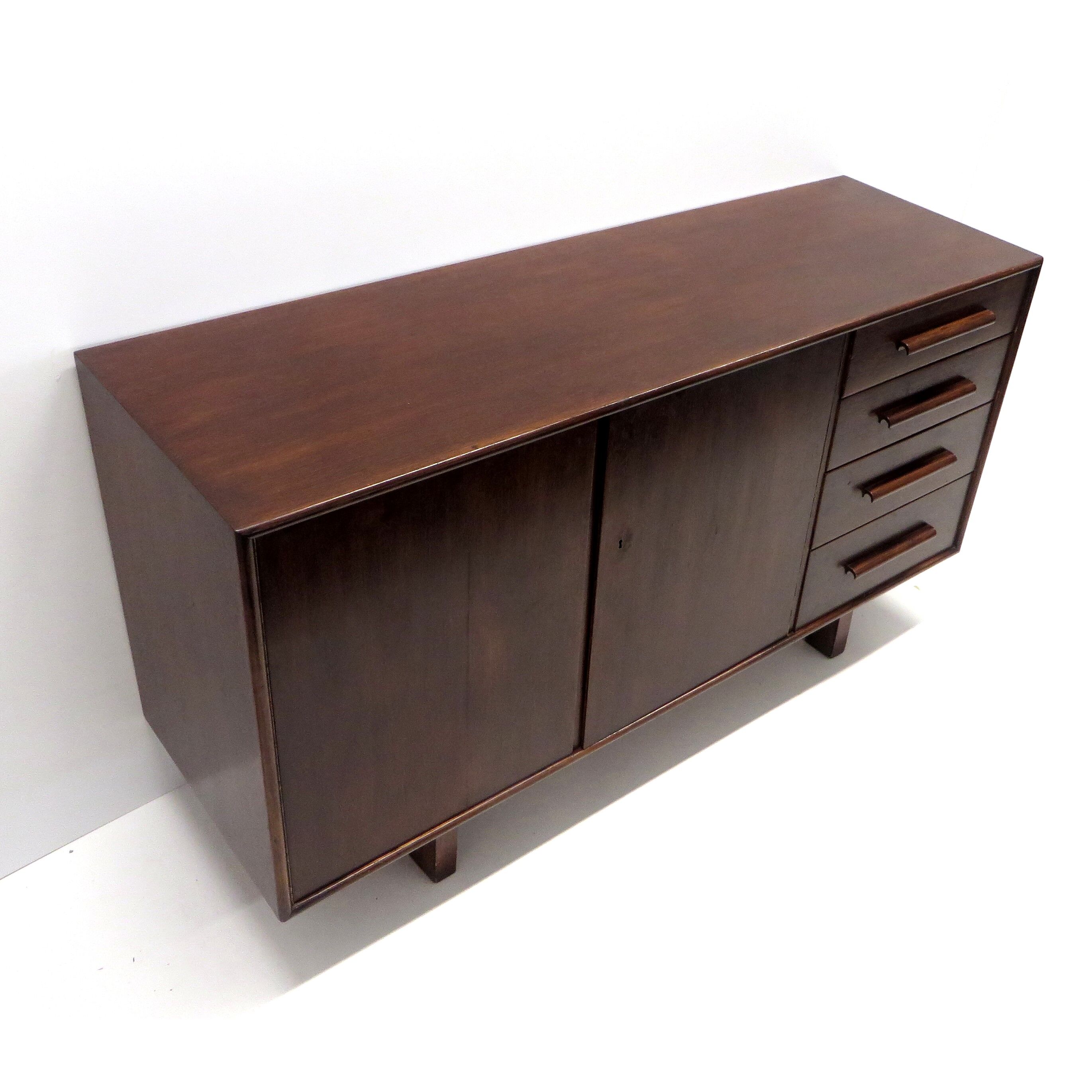 Vintage sideboard with 4 drawers and 2 doors made in the 60s