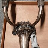 Paire d'appliques en bronze argenté 1900