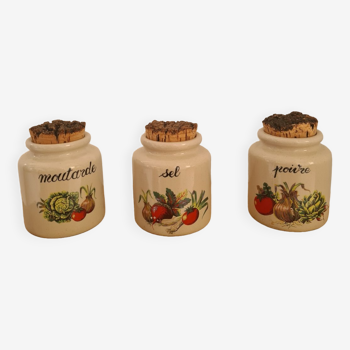 Stoneware spice jars