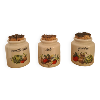 Stoneware spice jars