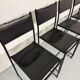6 leather chairs "101" Italian design Belotti Alias 1980 vintage