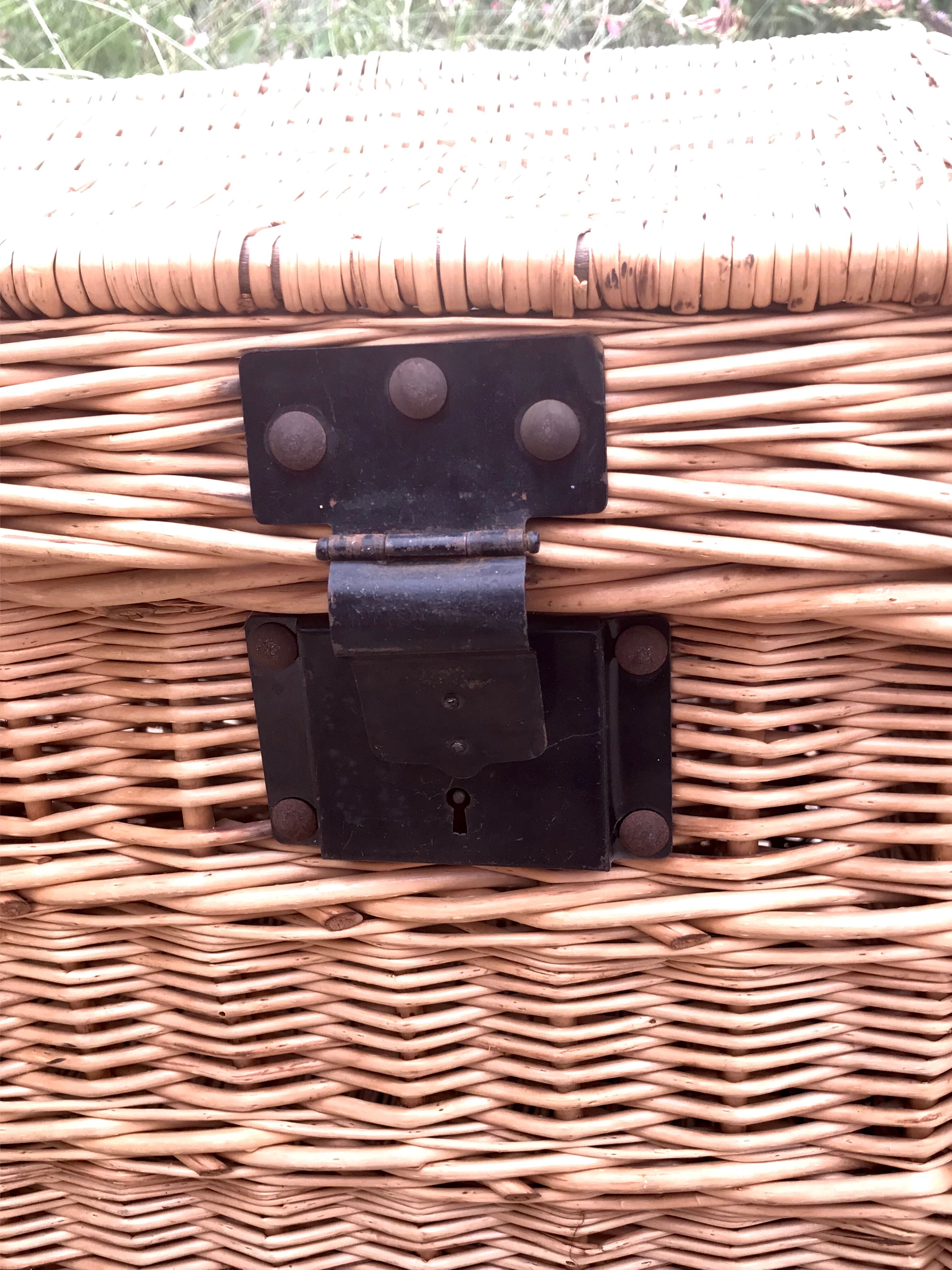 Vintage rattan trunk