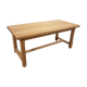 Low farm table in waxed solid wood