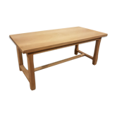 Low farm table in waxed solid wood