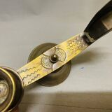 Church brass candle holder with matchbox