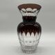 Cut and lined crystal vase from Val Saint-Lambert in plum.