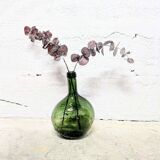 Oval green demijohn
