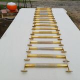 Set of 17 Art Deco Brass Door Bars