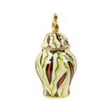 Fifties Lidded Vase H. Bequet Jupiter Hand Painted Ceramics