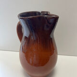 SALERNES enamelled terracotta pot and pitcher 1950