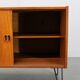 Danish mid-century teak cabinet with sliding doors, refurbished, 1960s