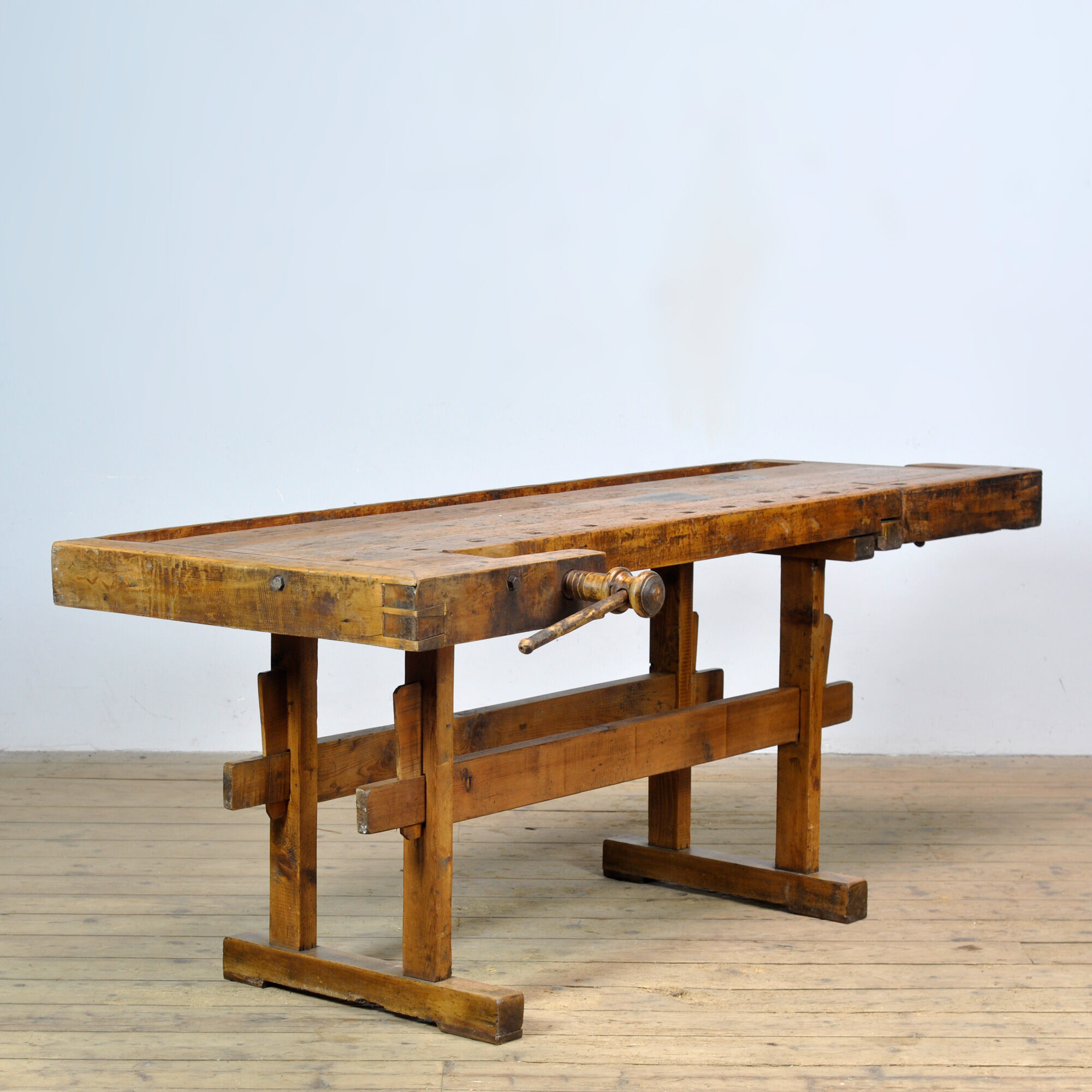 Établi de menuisier en chêne, vers 1920
